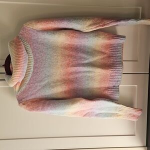 Generation Love Pastel Rainbow Cowl Neck Sweater